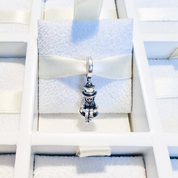 925 Sterling Silver Alice In Wonderland Mad Hatter Dangle Charm Fits Pandora - Picture 6 of 8